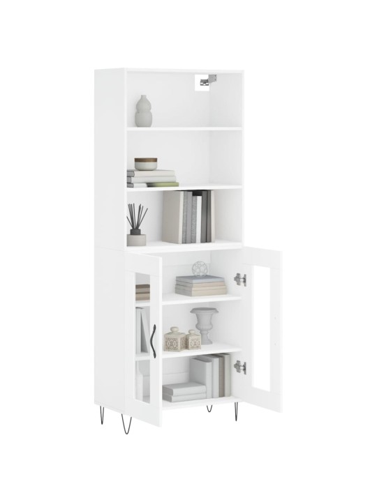 Skříň highboard bílá 69,5 x 34 x 180 cm kompozitní dřevo
