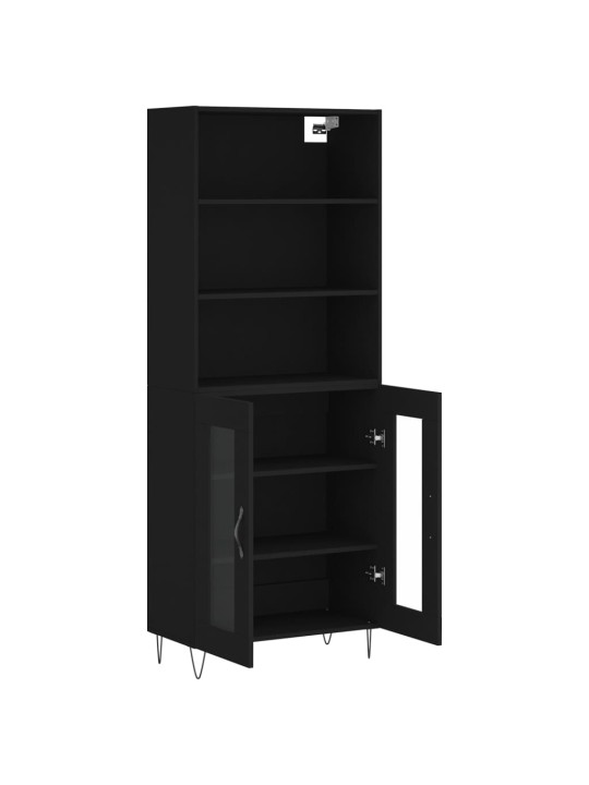 Skříň highboard černá 69,5 x 34 x 180 cm kompozitní dřevo