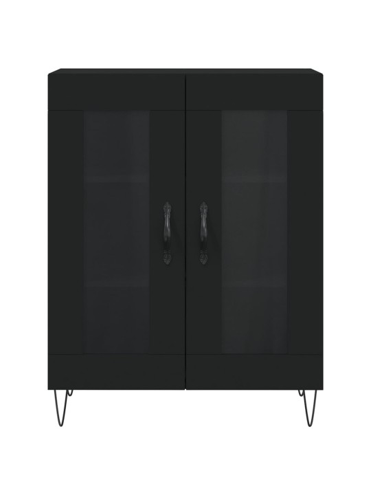 Skříň highboard černá 69,5 x 34 x 180 cm kompozitní dřevo
