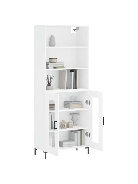 Skříň highboard bílá 69,5 x 34 x 180 cm kompozitní dřevo