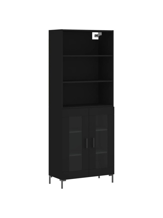 Skříň highboard černá 69,5 x 34 x 180 cm kompozitní dřevo