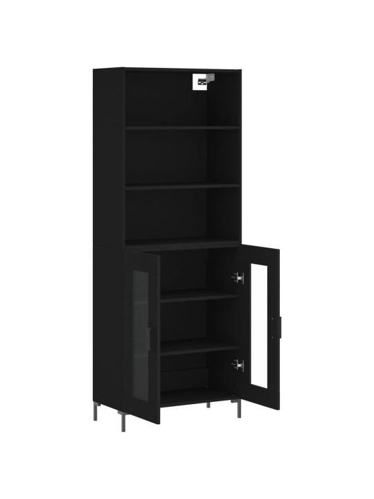 Skříň highboard černá 69,5 x 34 x 180 cm kompozitní dřevo