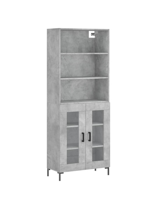 Skříň highboard betonově šedá 69,5x34x180 cm kompozitní dřevo