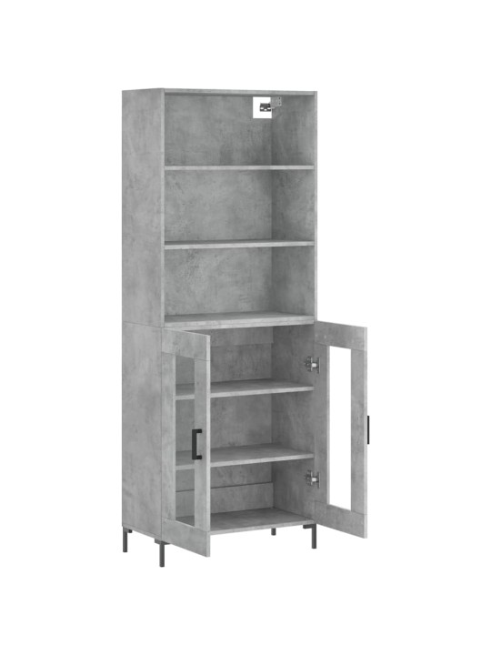 Skříň highboard betonově šedá 69,5x34x180 cm kompozitní dřevo