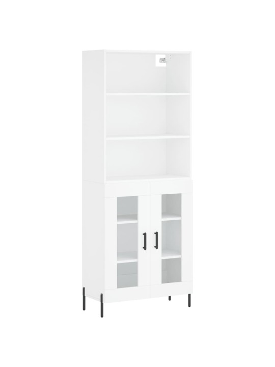Skříň highboard bílá 69,5 x 34 x 180 cm kompozitní dřevo