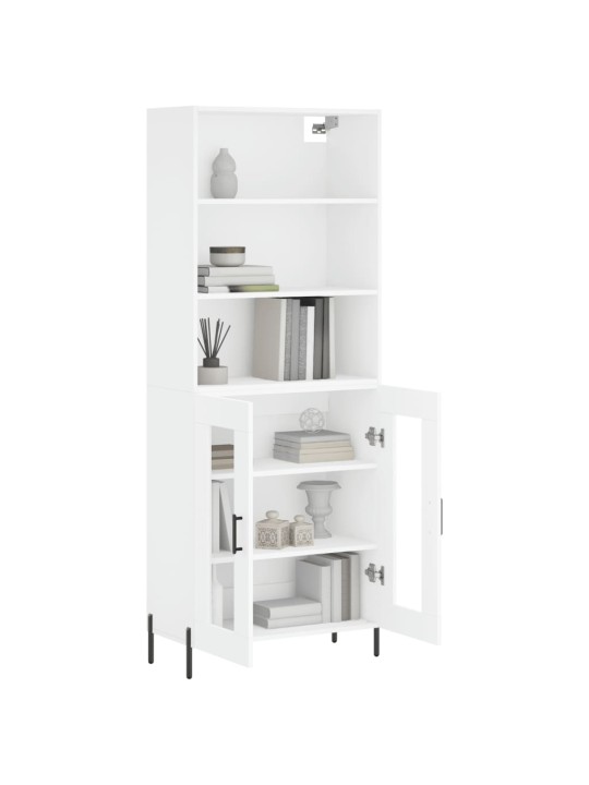 Skříň highboard bílá 69,5 x 34 x 180 cm kompozitní dřevo