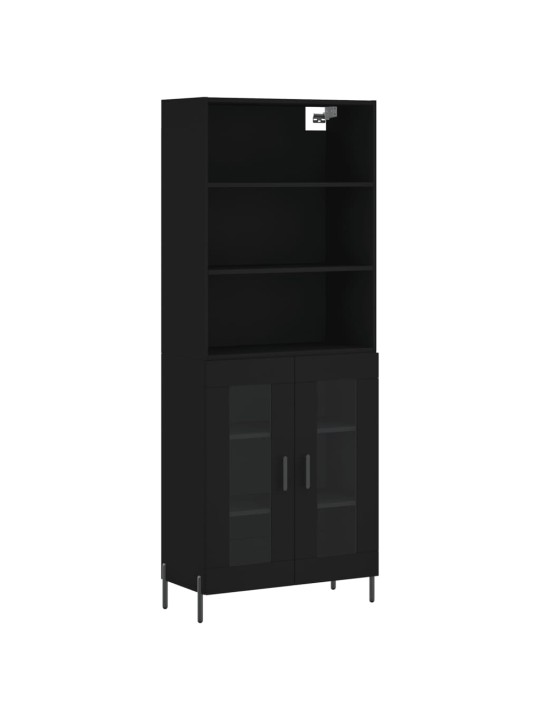 Skříň highboard černá 69,5 x 34 x 180 cm kompozitní dřevo