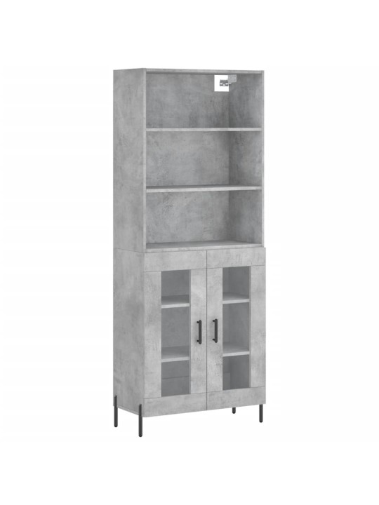Skříň highboard betonově šedá 69,5x34x180 cm kompozitní dřevo