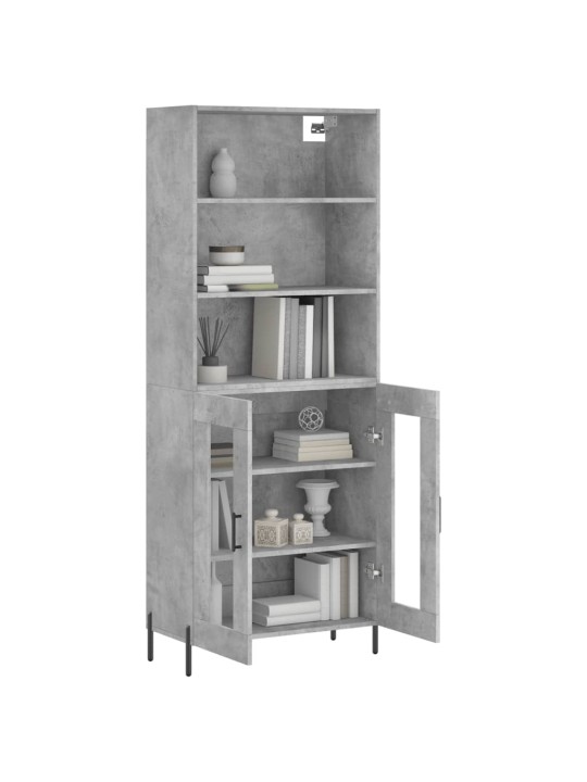 Skříň highboard betonově šedá 69,5x34x180 cm kompozitní dřevo