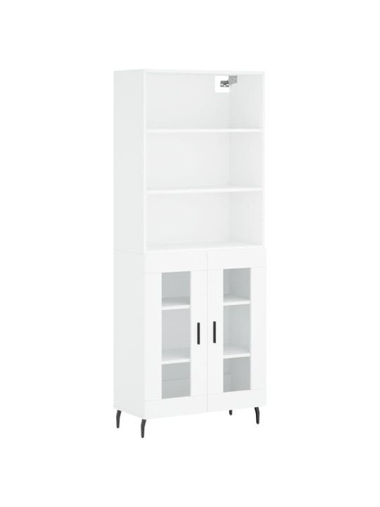Skříň highboard bílá 69,5 x 34 x 180 cm kompozitní dřevo