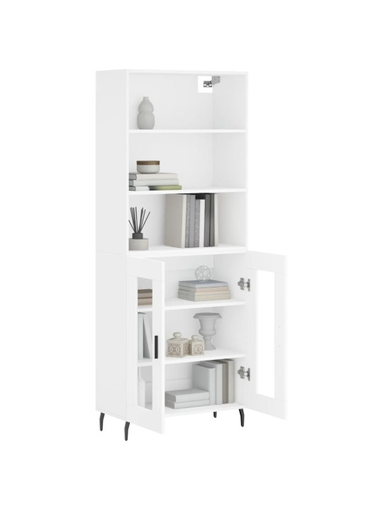 Skříň highboard bílá 69,5 x 34 x 180 cm kompozitní dřevo