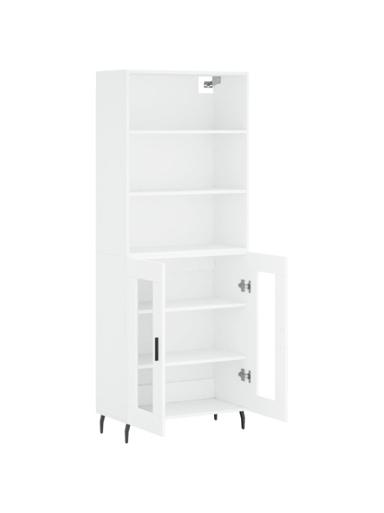 Skříň highboard bílá 69,5 x 34 x 180 cm kompozitní dřevo