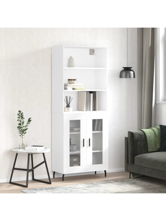 Skříň highboard bílá 69,5 x 34 x 180 cm kompozitní dřevo