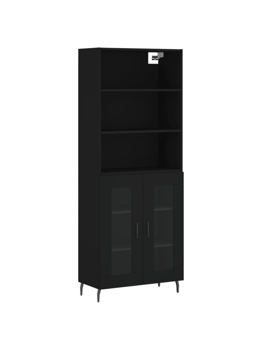 Skříň highboard černá 69,5 x 34 x 180 cm kompozitní dřevo