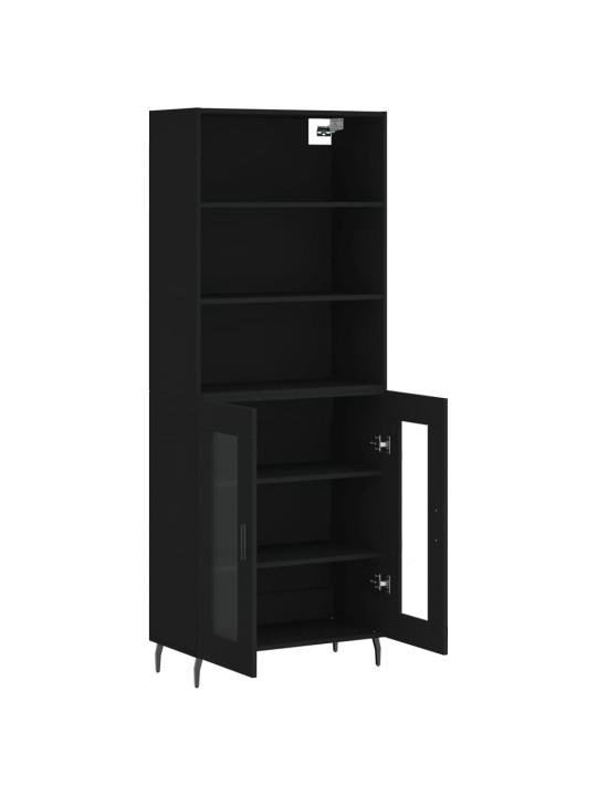 Skříň highboard černá 69,5 x 34 x 180 cm kompozitní dřevo