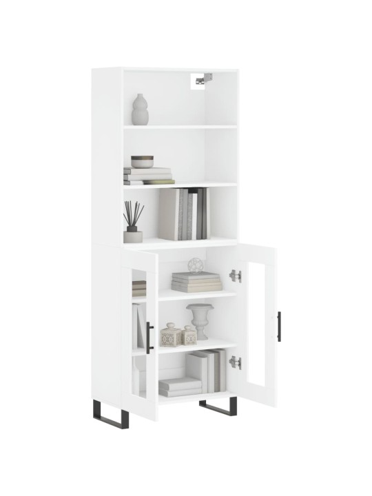 Skříň highboard bílá 69,5 x 34 x 180 cm kompozitní dřevo