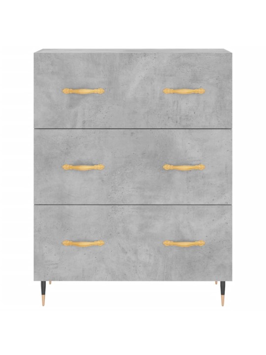 Skříň highboard betonově šedá 69,5x34x180 cm kompozitní dřevo
