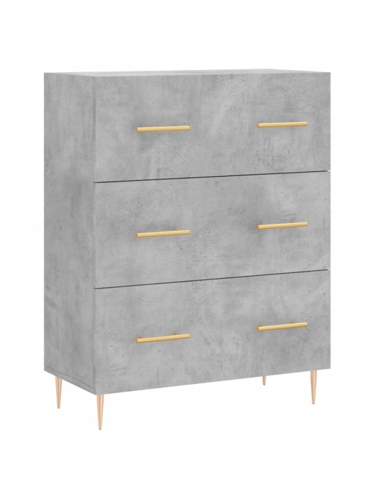Skříň highboard betonově šedá 69,5x34x180 cm kompozitní dřevo