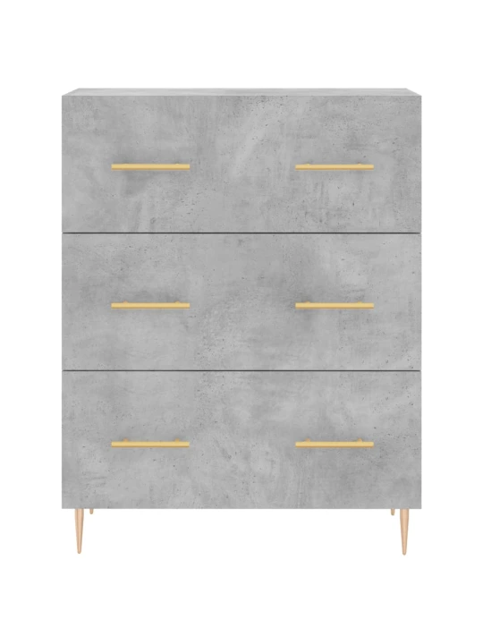 Skříň highboard betonově šedá 69,5x34x180 cm kompozitní dřevo