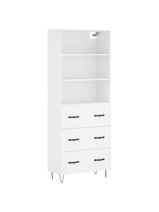 Skříň highboard bílá 69,5 x 34 x 180 cm kompozitní dřevo