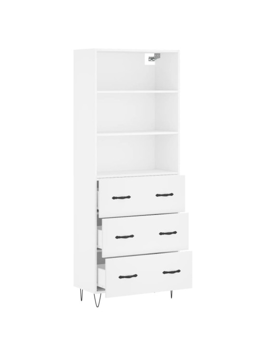 Skříň highboard bílá 69,5 x 34 x 180 cm kompozitní dřevo