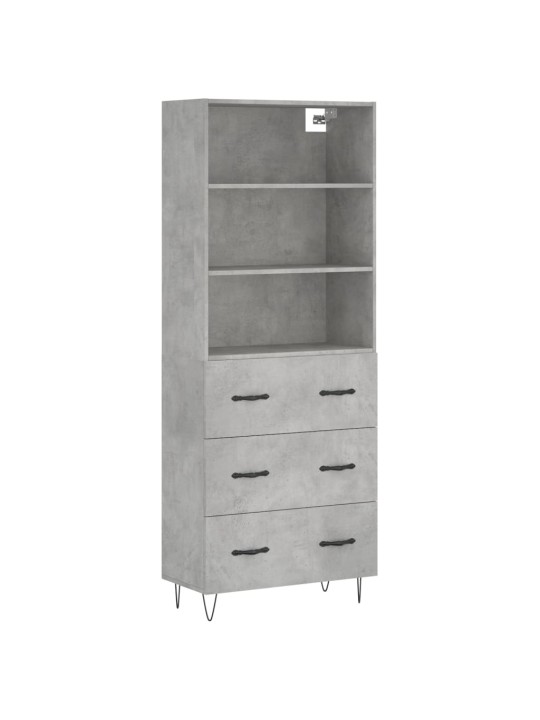Skříň highboard betonově šedá 69,5x34x180 cm kompozitní dřevo