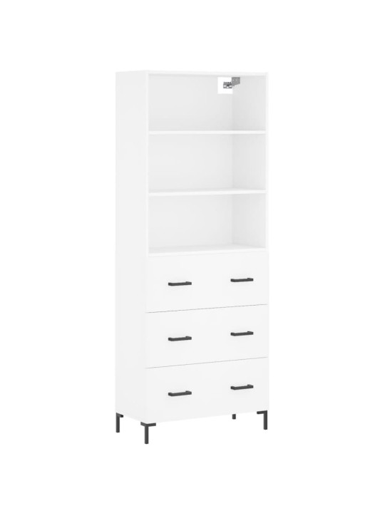 Skříň highboard bílá 69,5 x 34 x 180 cm kompozitní dřevo