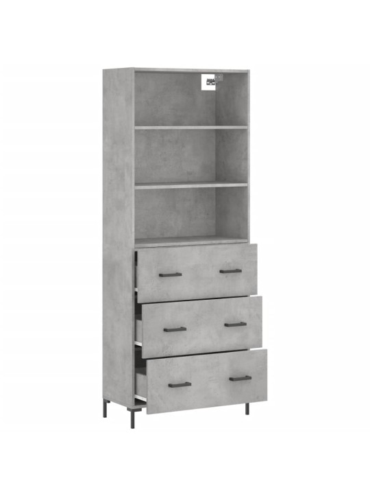 Skříň highboard betonově šedá 69,5x34x180 cm kompozitní dřevo