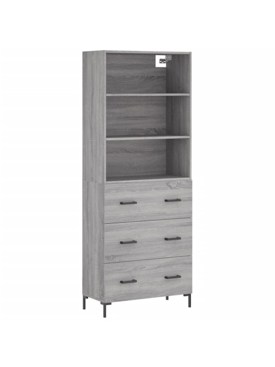 Skříň highboard šedá sonoma 69,5 x 34 x 180 cm kompozitní dřevo