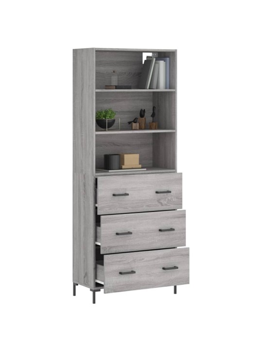 Skříň highboard šedá sonoma 69,5 x 34 x 180 cm kompozitní dřevo
