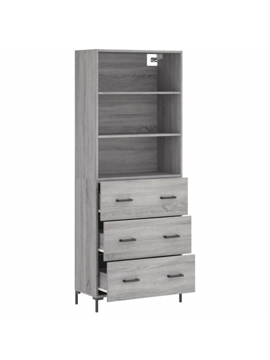 Skříň highboard šedá sonoma 69,5 x 34 x 180 cm kompozitní dřevo