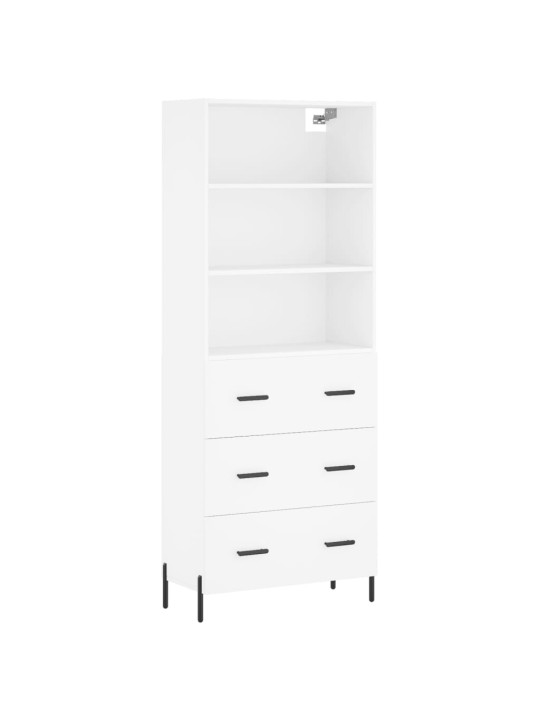Skříň highboard bílá 69,5 x 34 x 180 cm kompozitní dřevo