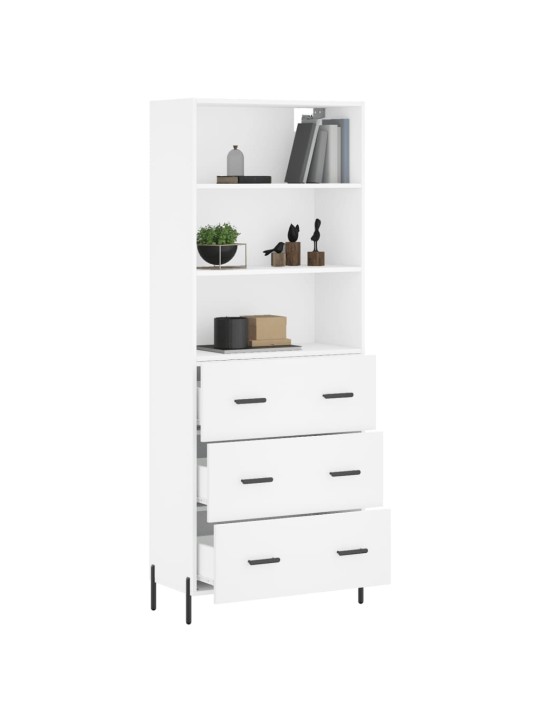Skříň highboard bílá 69,5 x 34 x 180 cm kompozitní dřevo