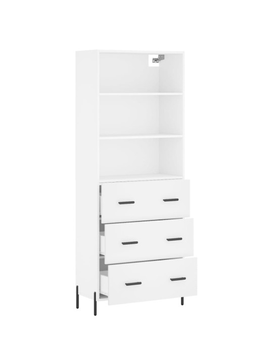 Skříň highboard bílá 69,5 x 34 x 180 cm kompozitní dřevo