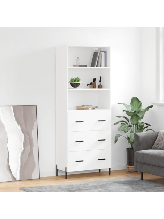 Skříň highboard bílá 69,5 x 34 x 180 cm kompozitní dřevo