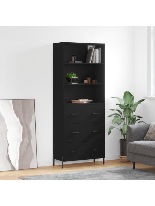 Skříň highboard černá 69,5 x 34 x 180 cm kompozitní dřevo