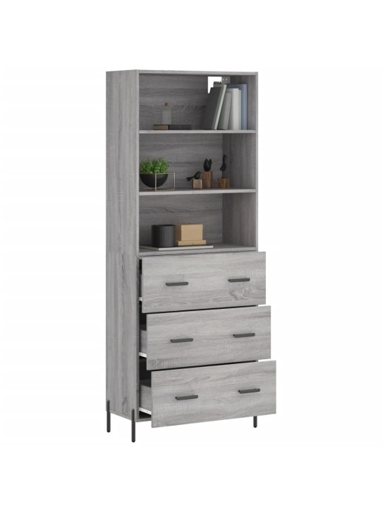 Skříň highboard šedá sonoma 69,5 x 34 x 180 cm kompozitní dřevo