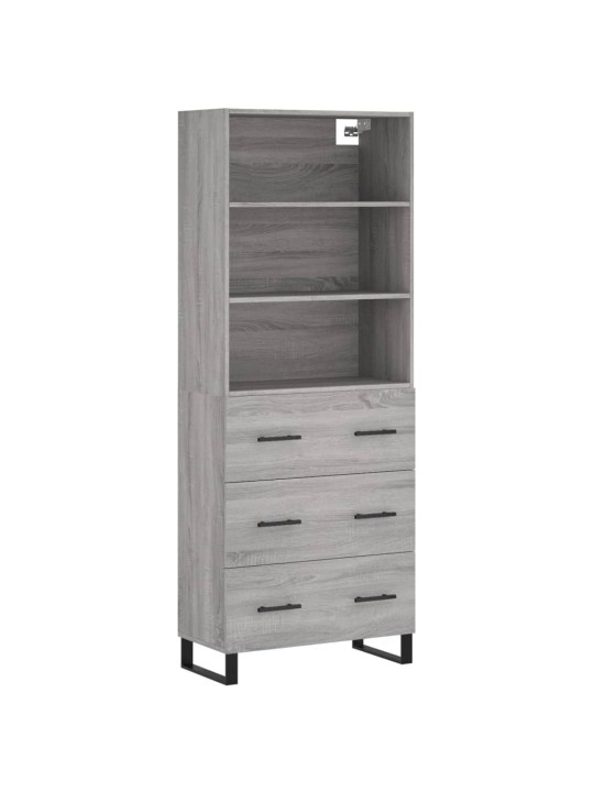 Skříň highboard šedá sonoma 69,5 x 34 x 180 cm kompozitní dřevo