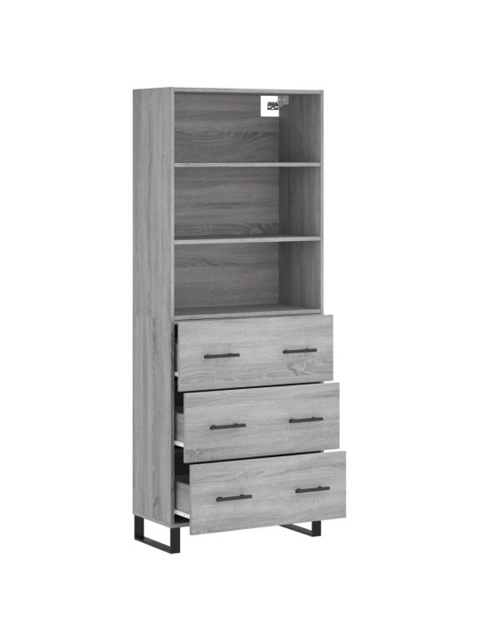 Skříň highboard šedá sonoma 69,5 x 34 x 180 cm kompozitní dřevo