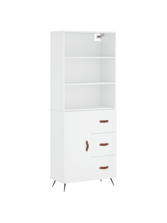 Skříň highboard bílá 69,5 x 34 x 180 cm kompozitní dřevo