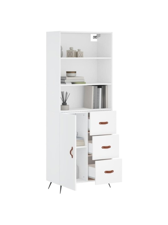 Skříň highboard bílá 69,5 x 34 x 180 cm kompozitní dřevo