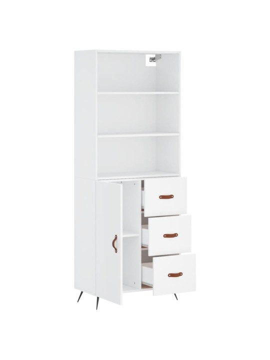 Skříň highboard bílá 69,5 x 34 x 180 cm kompozitní dřevo