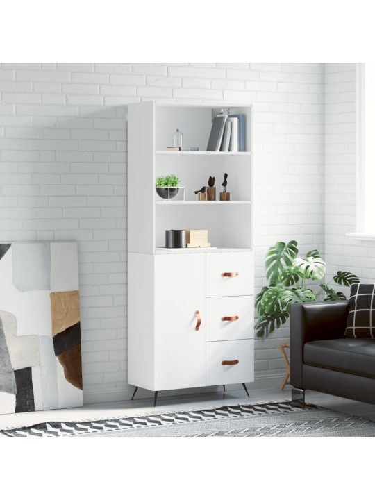 Skříň highboard bílá 69,5 x 34 x 180 cm kompozitní dřevo