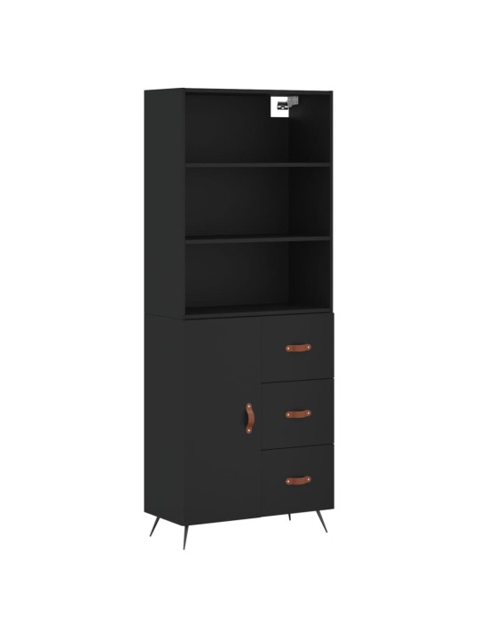 Skříň highboard černá 69,5 x 34 x 180 cm kompozitní dřevo