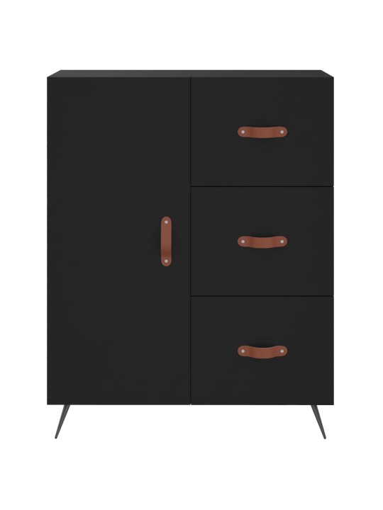 Skříň highboard černá 69,5 x 34 x 180 cm kompozitní dřevo