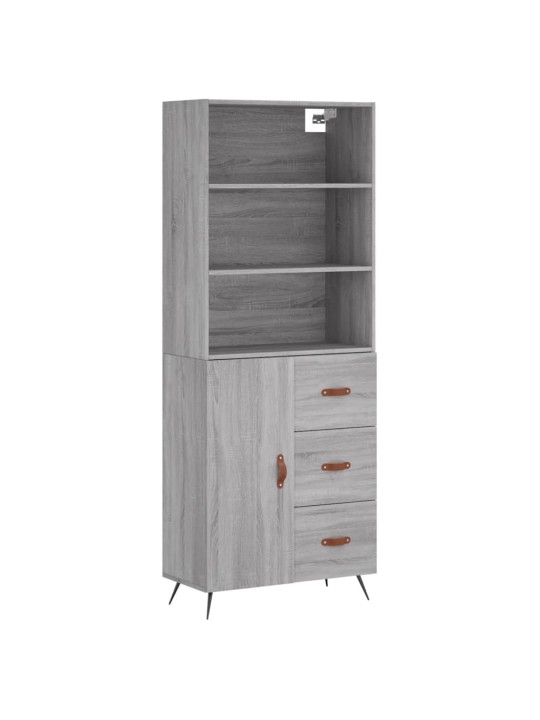 Skříň highboard šedá sonoma 69,5 x 34 x 180 cm kompozitní dřevo