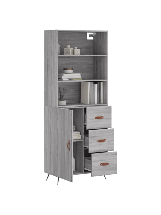 Skříň highboard šedá sonoma 69,5 x 34 x 180 cm kompozitní dřevo