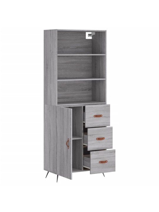 Skříň highboard šedá sonoma 69,5 x 34 x 180 cm kompozitní dřevo