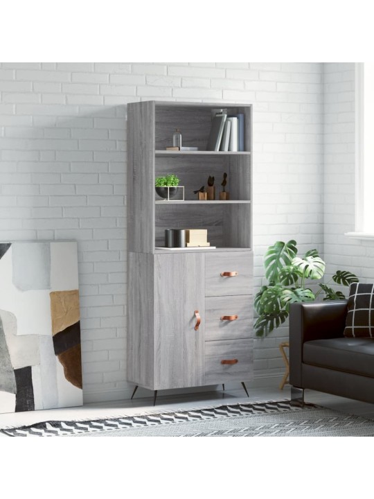 Skříň highboard šedá sonoma 69,5 x 34 x 180 cm kompozitní dřevo