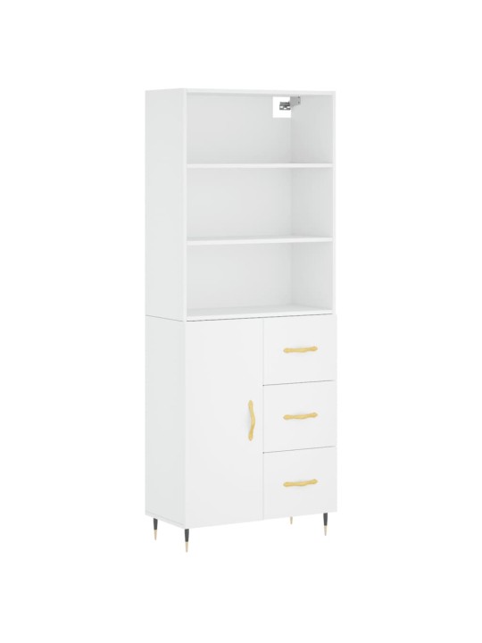 Skříň highboard bílá 69,5 x 34 x 180 cm kompozitní dřevo